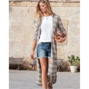 GARNET HILL Linen Duster Cardigan - XS